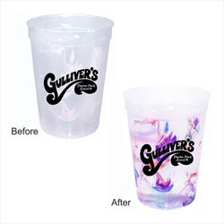 DA71212 12 oz. Rainbow Confetti Mood Cup with Custom Imprint